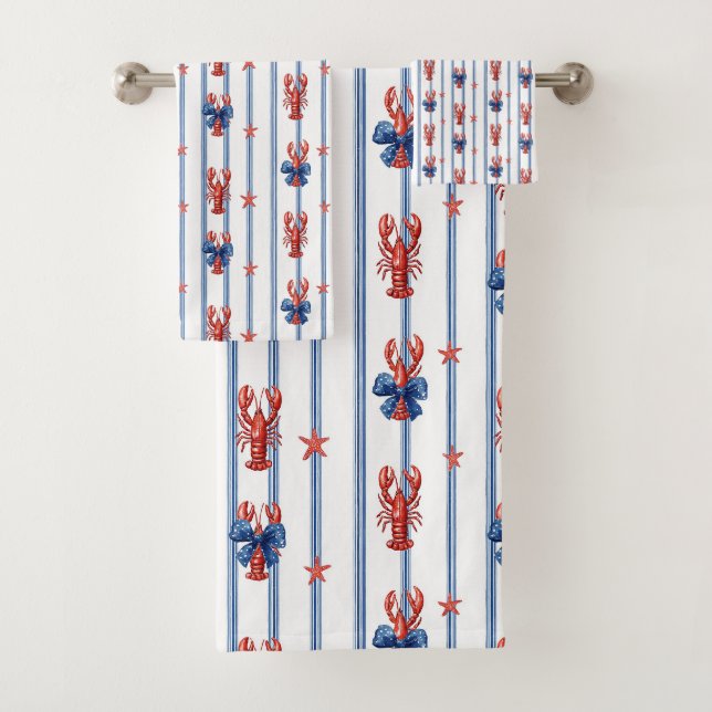 Conjunto De Toalhas Vida Marinha Náutica, Terra da Liberdade, (Insitu)