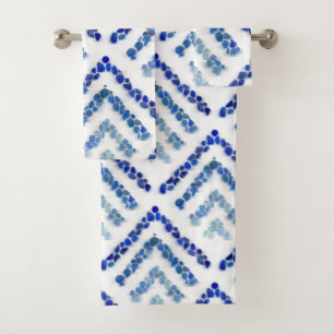 Conjunto De Toalhas Vidro do mar - Treeometric - azul