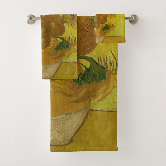 Conjunto De Toalhas Vincent Van Gogh 15 Sunflower Painting (Insitu)
