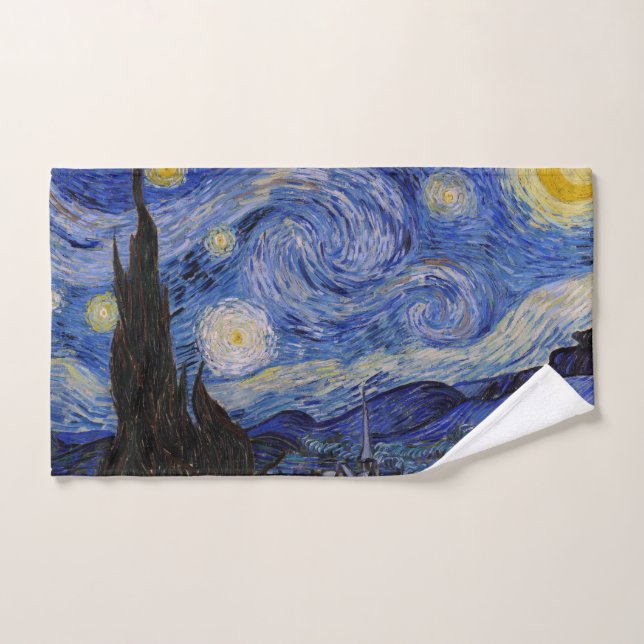 Conjunto De Toalhas Vincent Van Gogh - A Noite Estrelada (Toalha de mão)