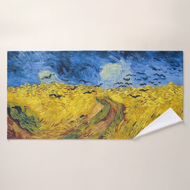 Conjunto De Toalhas Vincent van Gogh - Campo de trigo com corvos (Toalha de Banho)