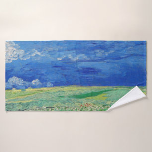 Conjunto De Toalhas Vincent van Gogh - Campos de rodas sob as nuvens d