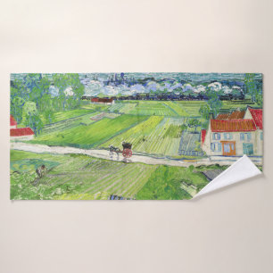 Conjunto De Toalhas Vincent van Gogh - Paisagem com Carruagem e comboi