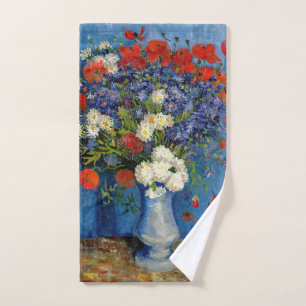 Conjunto De Toalhas Vincent van Gogh - Vaso com Centáureas e Papoulas