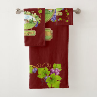 Conjunto De Toalhas Vinhedo Siciliano