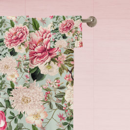 Conjunto De Toalhas Vintage Botanical Garden Flowers Pattern Bath Towe