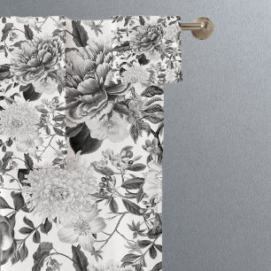 Conjunto De Toalhas Vintage Botanical Garden Flowers Pattern Bath Towe