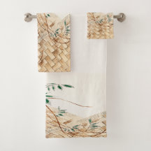 Vintage, cesta japonesa de flores, arte tradiciona