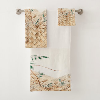 Conjunto De Toalhas Vintage, cesta japonesa de flores, arte tradiciona