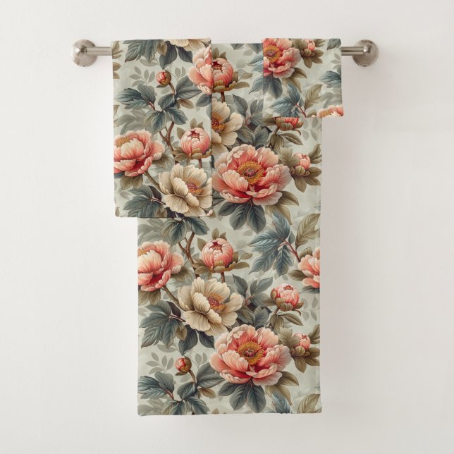 Conjunto De Toalhas Vintage elegante floral (Insitu)
