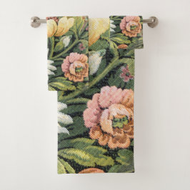Conjunto De Toalhas Vintage Floral Abstrato Tecido sofá da vovó