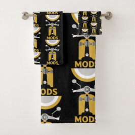 Conjunto De Toalhas Vintage Inspirou Os Mods E Rockers Britânicos