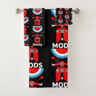 Conjunto De Toalhas Vintage Inspirou Os Mods E Rockers Britânicos