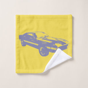 Conjunto De Toalhas Vintage Muscle Car Silhout