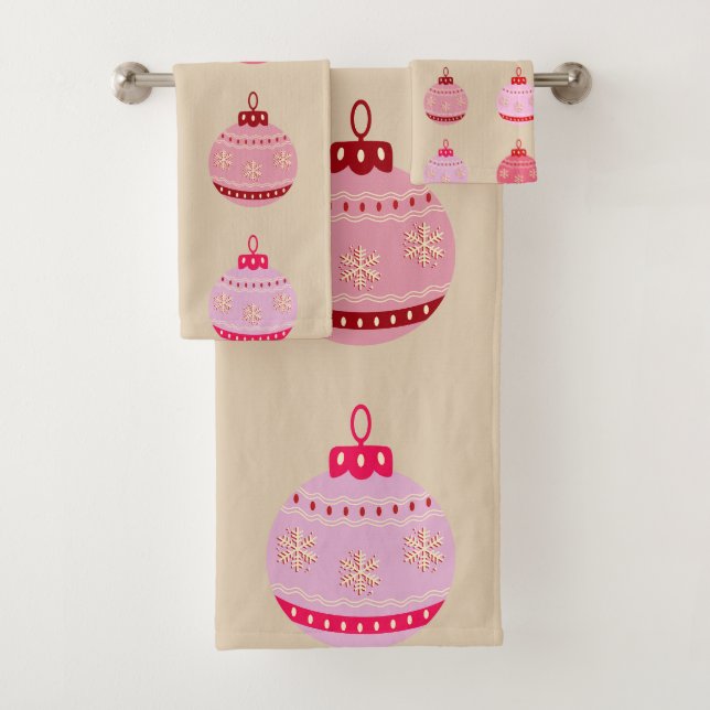 Conjunto De Toalhas Vintage Ornaments Natal (Insitu)