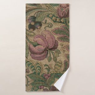 Conjunto De Toalhas Vintage Sage Mauve 1918 Padrão Botânico