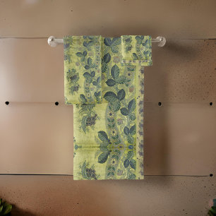 Conjunto De Toalhas Vintage Victorian Botanian Green