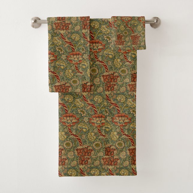 Conjunto De Toalhas Vintage William Morris Wandle (Insitu)