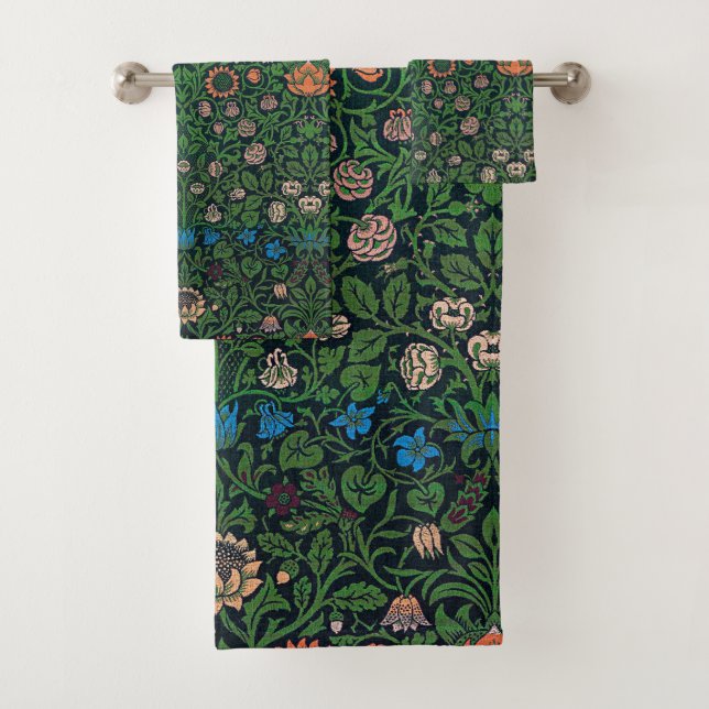 Conjunto De Toalhas Violet and Columbine, William Morris (Insitu)