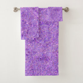 Conjunto de toalhas violetas invisíveis