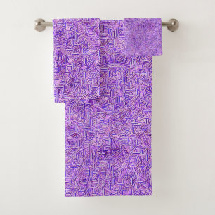 Conjunto de toalhas violetas invisíveis
