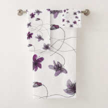 Violetas Selvagens Aquarela Pintada à Mão