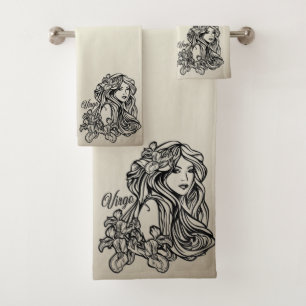 Conjunto De Toalhas Virgo O Ouro Virgem Zodiac