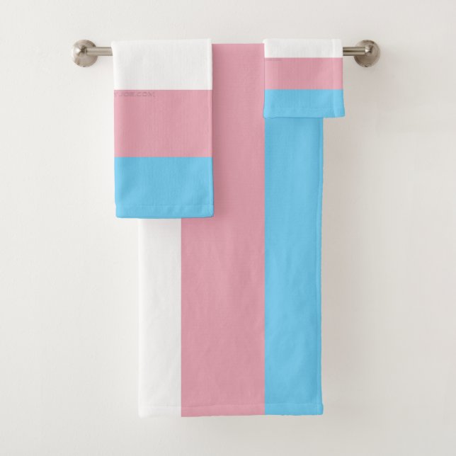 Conjunto De Toalhas Visibilidade da bandeira do orgulho transgênero da (Insitu)