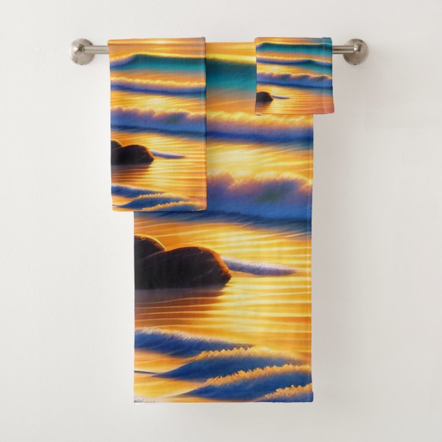Conjunto De Toalhas Vivid Beach Sunset (Insitu)
