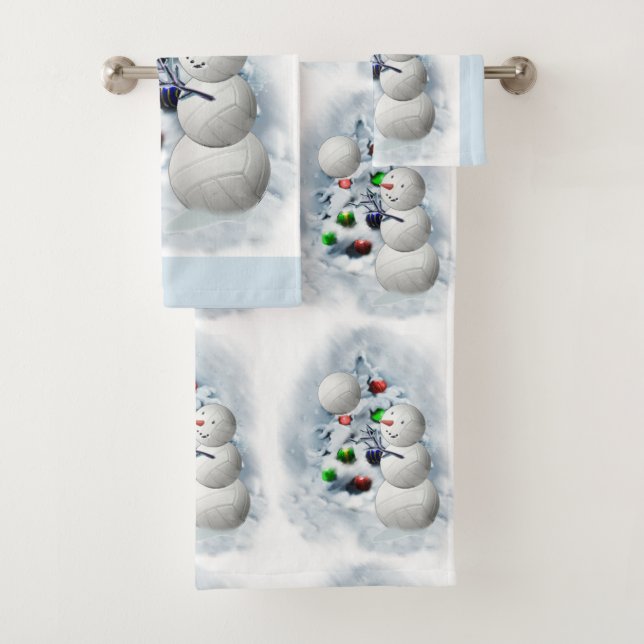 Conjunto De Toalhas Voleibol Snowman Natal (Insitu)