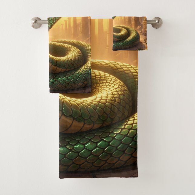 Conjunto De Toalhas Wadjet – Ägyptische Schlangengöttin´6 (Insitu)