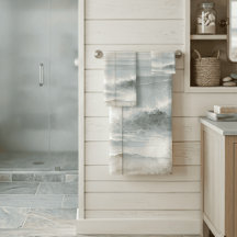 Watercolor Ocean Rustic Wood Pastel Texture