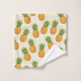 Conjunto De Toalhas Watercolor Pineapples
