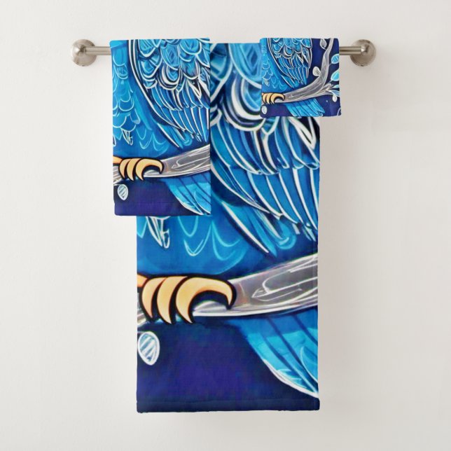 Conjunto De Toalhas Whimsical Chalk Owl (Insitu)