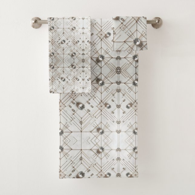 Conjunto de Toalhas White Diamond Mid Century Mode (Insitu)