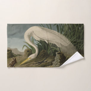Conjunto De Toalhas White Heron, Egret Excelente, Aves de Audubon da A