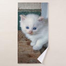 Conjunto De Toalhas White Kitten