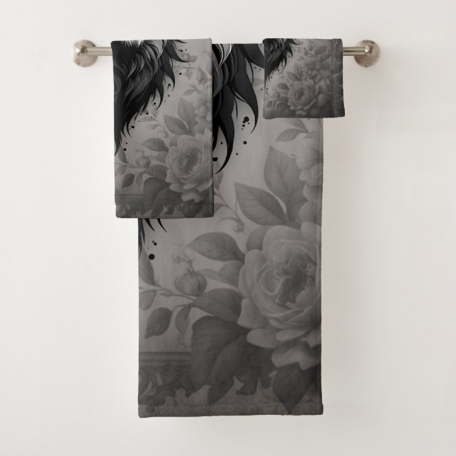 Conjunto De Toalhas Wild Grace: retrato impressionante de um leão (Insitu)