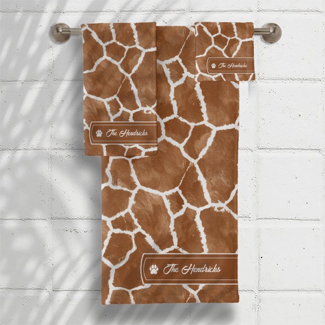 Conjunto De Toalhas Wild Ideas Dourado Label Giraffe ID1160 (Criador carregado)