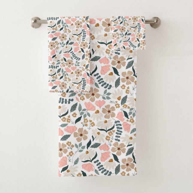 Conjunto De Toalhas Wildflower Pattern  (Insitu)