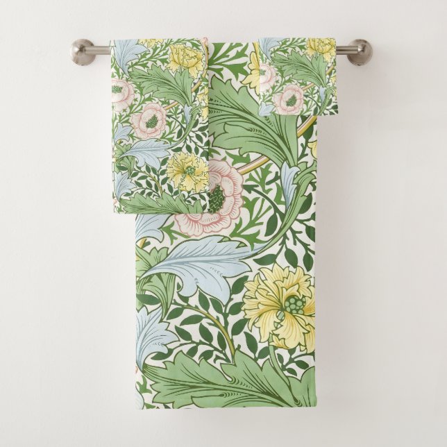 Conjunto De Toalhas Willam Morris Myrtle Garden Floral Classic (Insitu)