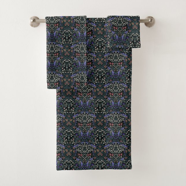 Conjunto De Toalhas William Morris Blackthorn Gótico Vitoriano (Insitu)