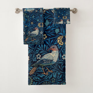 Conjunto De Toalhas William Morris Blue Birds Tapeçaria Clássica