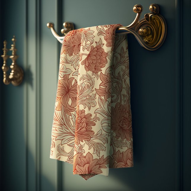 Conjunto De Toalhas William Morris Chrysanthemum Pattern Bath Towel Se (Criador carregado)