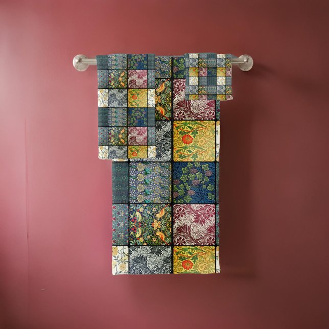 Conjunto De Toalhas William * Morris II Art Nouveau Quilt Patch (Criador carregado)