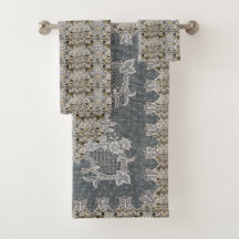 William Morris Lodden Cinza Dourado Renda