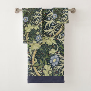 Conjunto De Toalhas William Morris Seaweed Pattern Floral Vintage Art