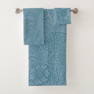 Conjunto De Toalhas William Morris Vintage Flores Azuis florais
