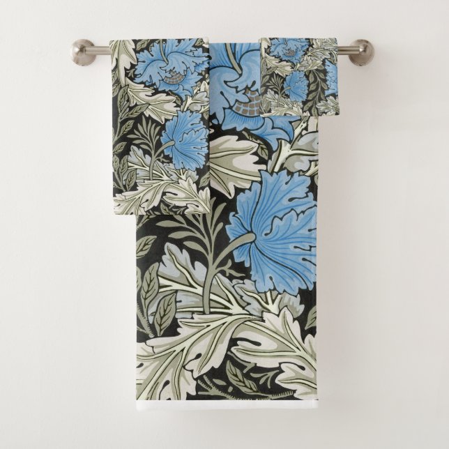 Conjunto De Toalhas William Morris Wild Blue Poppies (Insitu)