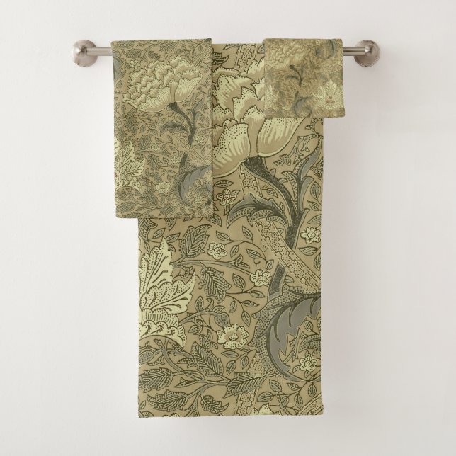 Conjunto De Toalhas William Morris Windrush Wallpaper Pattern (Insitu)